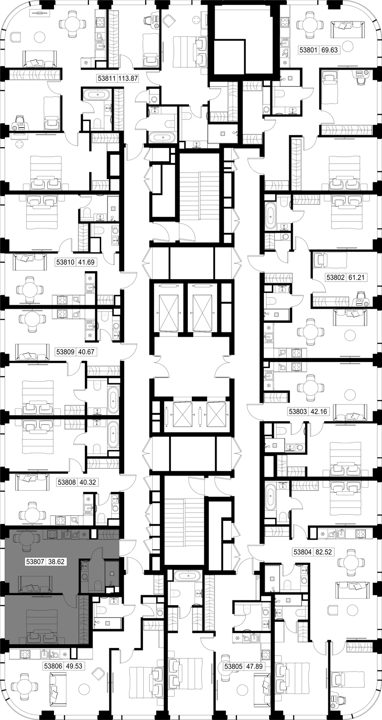 1-комнатная квартира, 38,6 м² — фото 2
