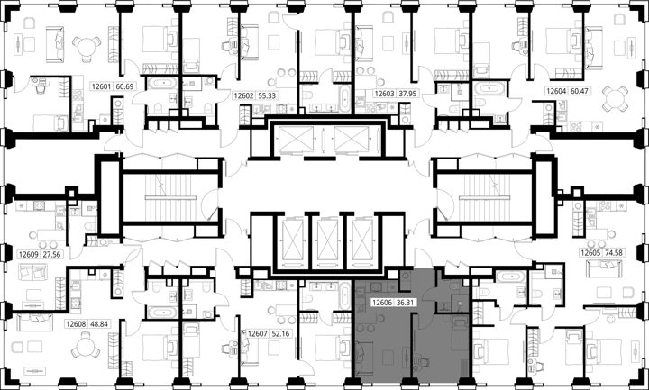 1-комнатная квартира, 36,3 м² — фото 2