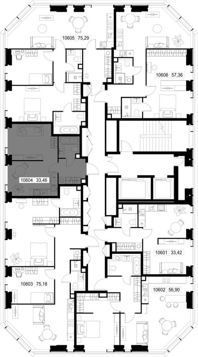 1-комнатная квартира, 33,5 м² — фото 3