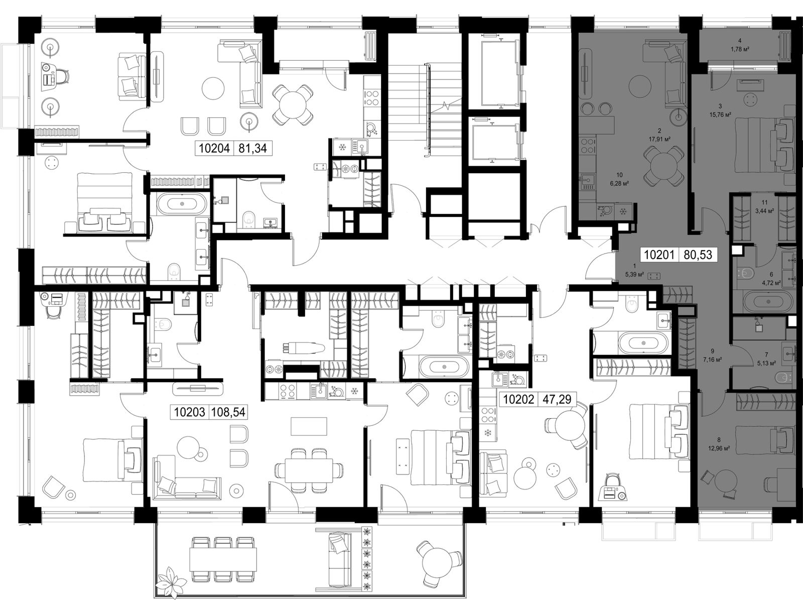2-комнатная квартира, 80,5 м² — фото 2