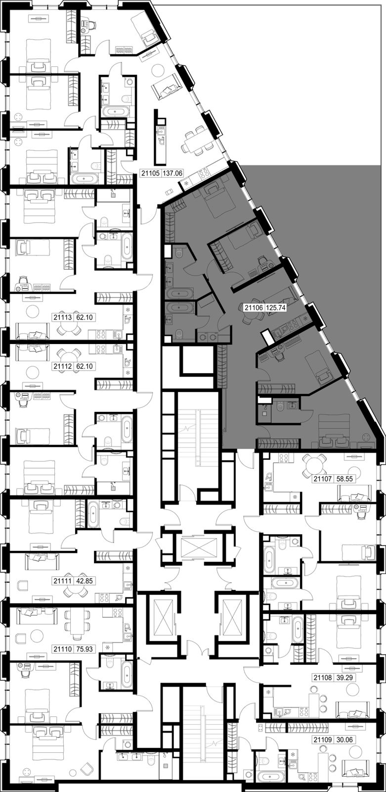 4-комнатная квартира, 125,7 м² — фото 2