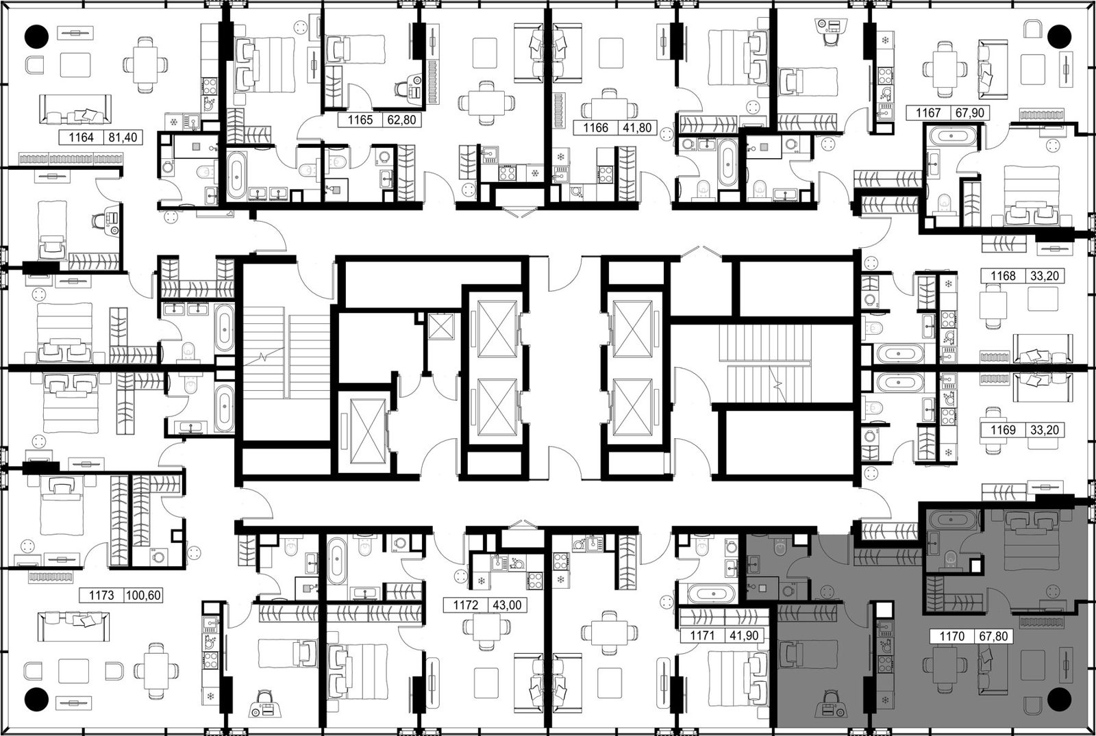 2-комнатная квартира, 67,8 м² — фото 2