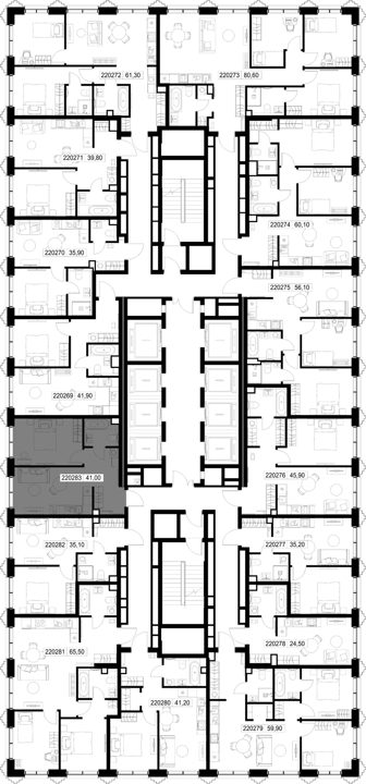 1-комнатная квартира, 41 м² — фото 2
