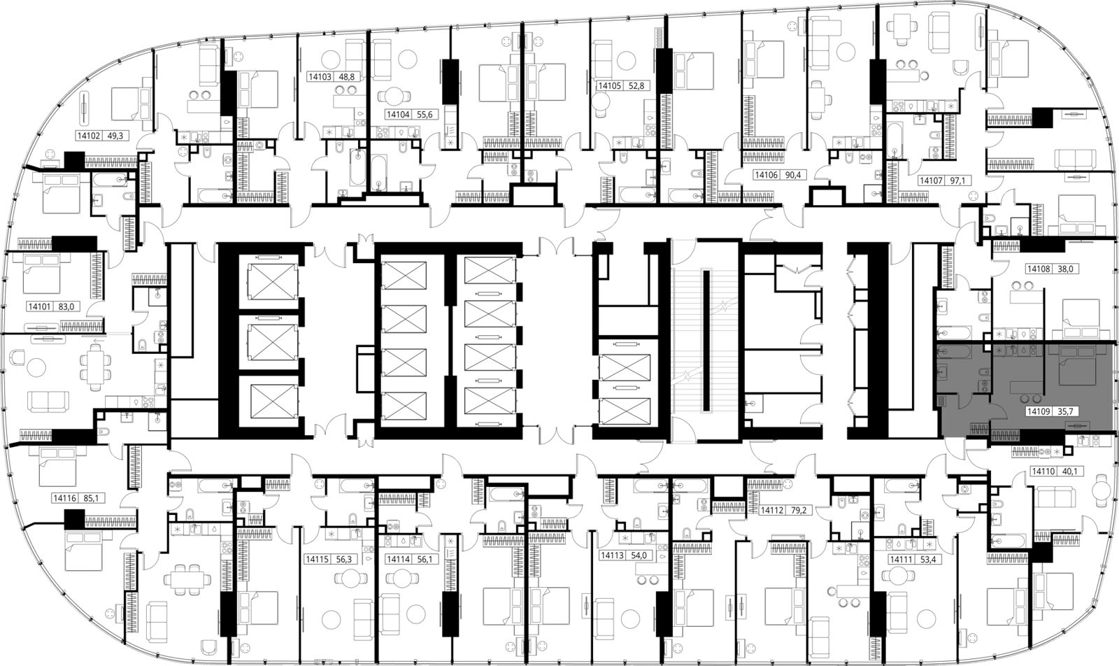Квартира-студия, 35,7 м² — фото 2