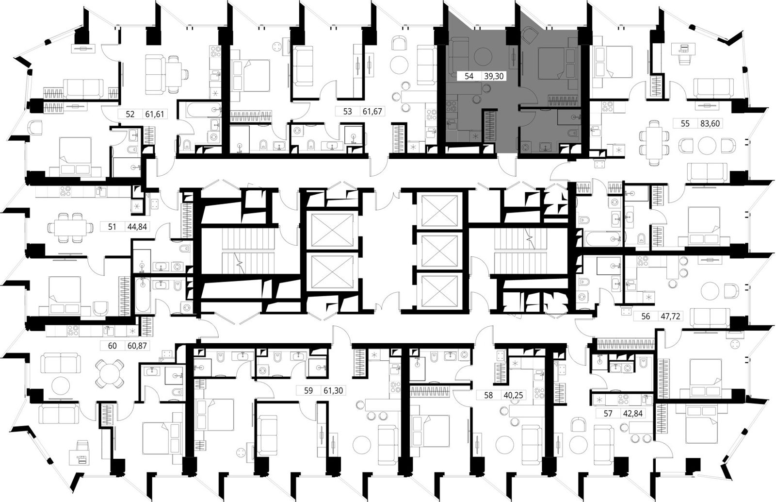 1-комнатная квартира, 39,2 м² — фото 2