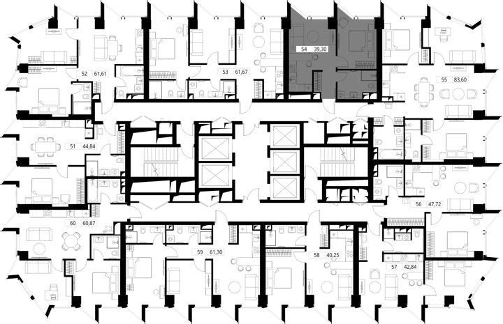 1-комнатная квартира, 39,2 м² — фото 2
