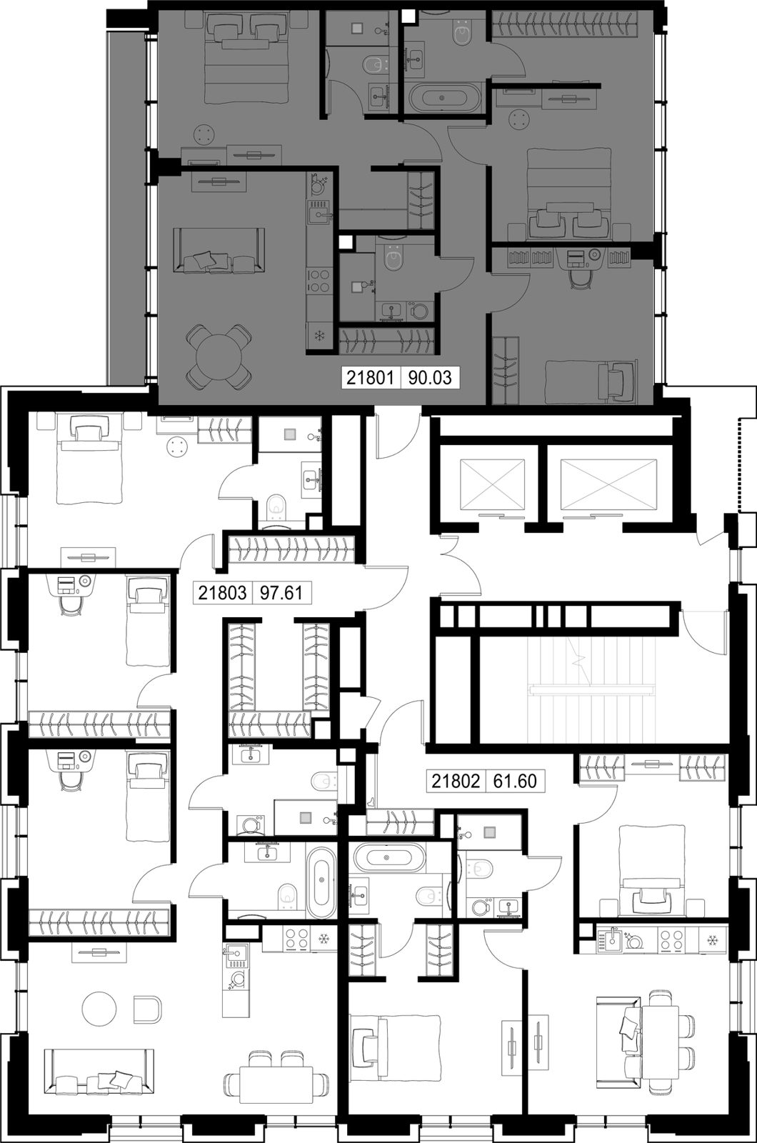 3-комнатная квартира, 90 м² — фото 2