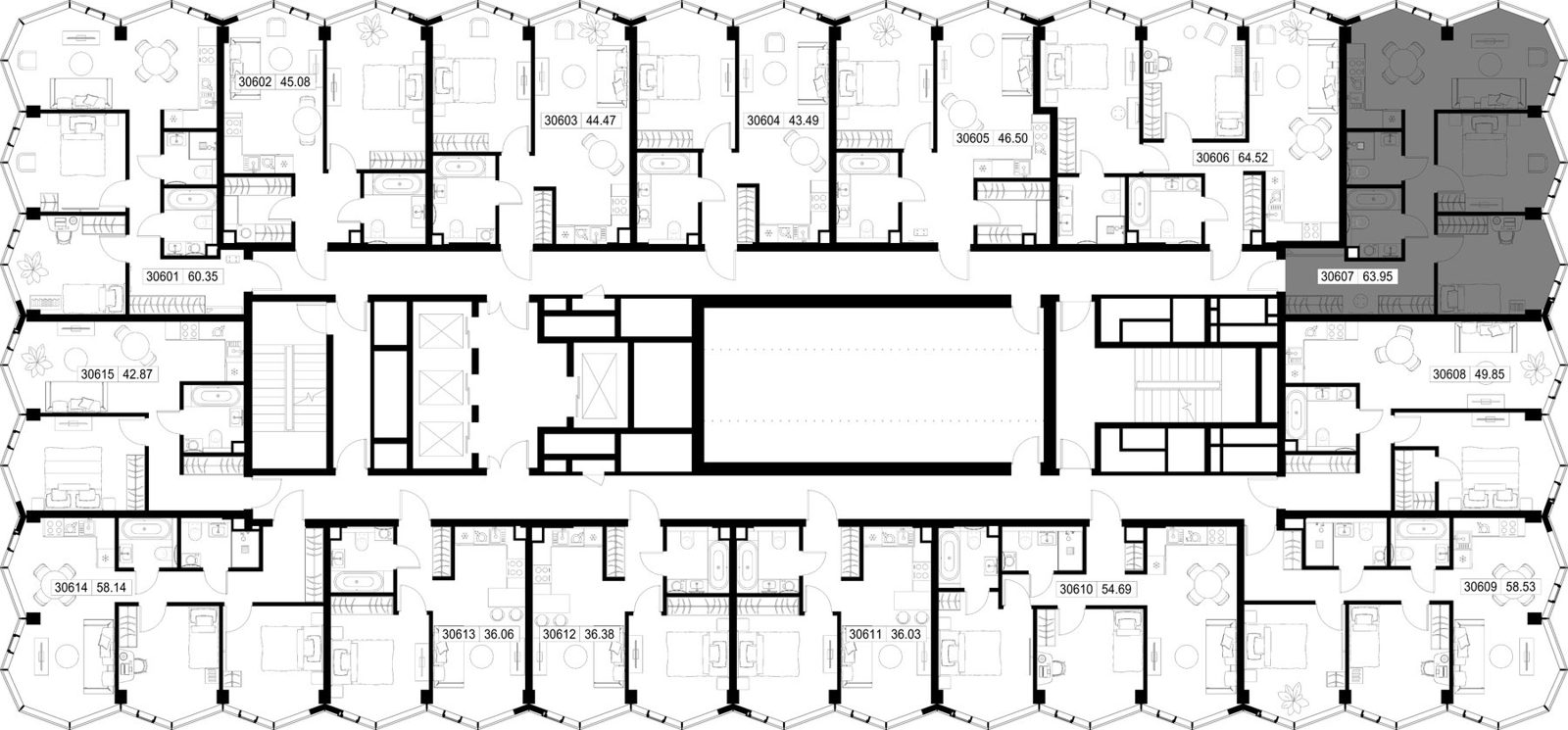 2-комнатная квартира, 64 м² — фото 2