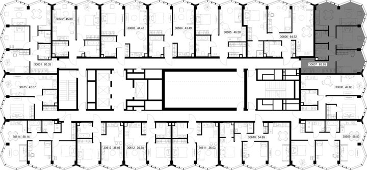 2-комнатная квартира, 64 м² — фото 2