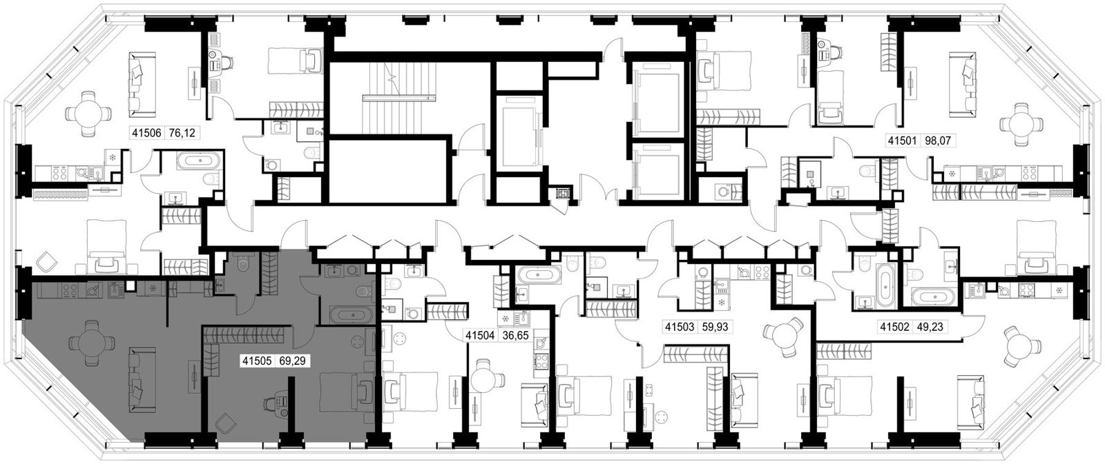 2-комнатная квартира, 69,3 м² — фото 3