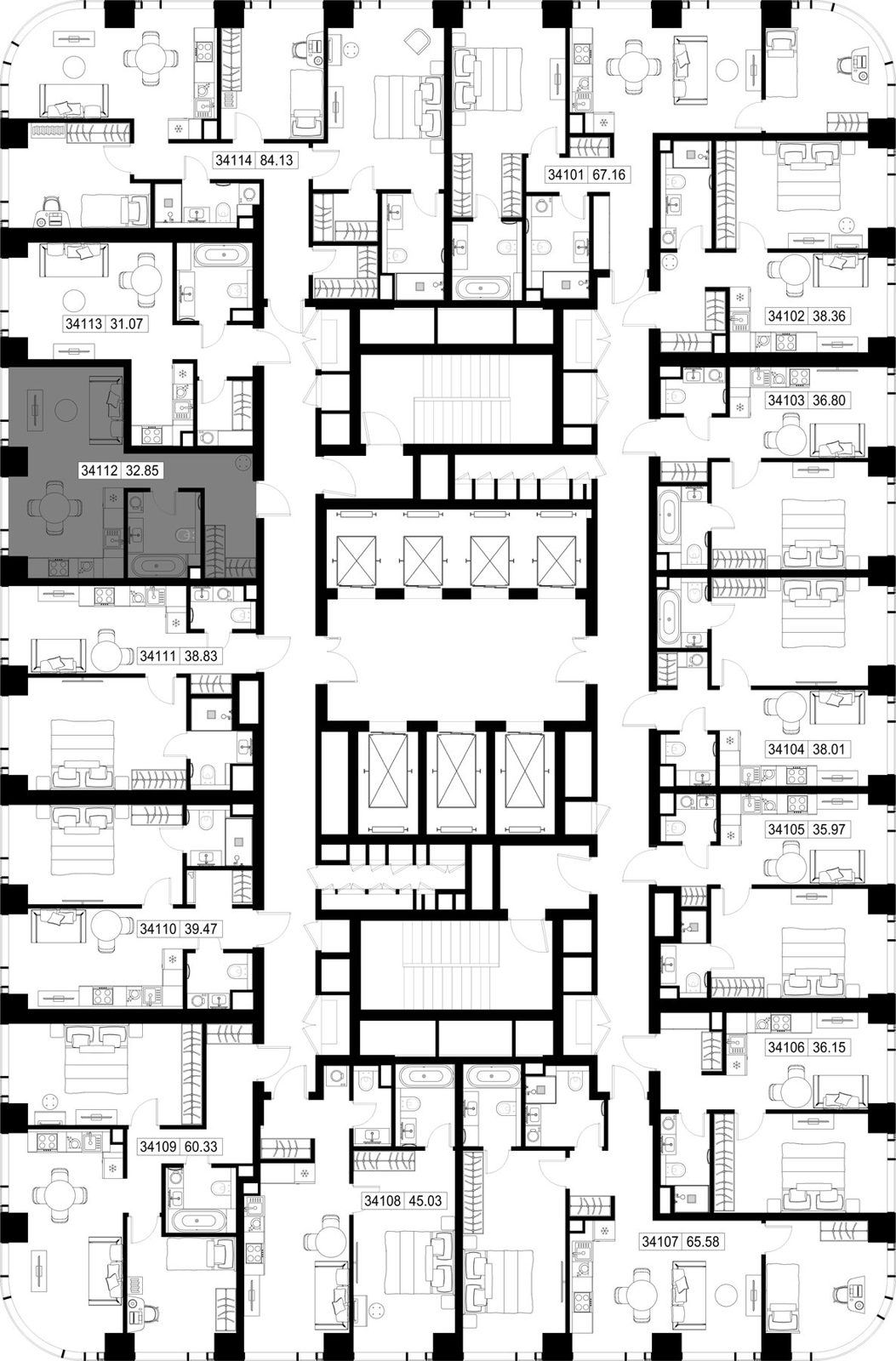 Квартира-студия, 32,9 м² — фото 2