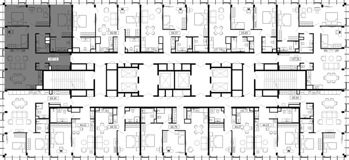 3-комнатная квартира, 106,5 м² — фото 2