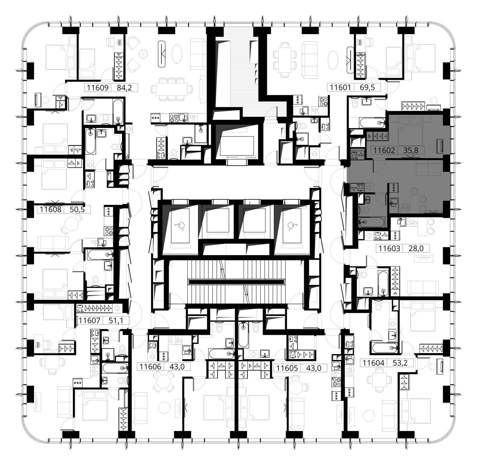 1-комнатная квартира, 35,8 м² — фото 2