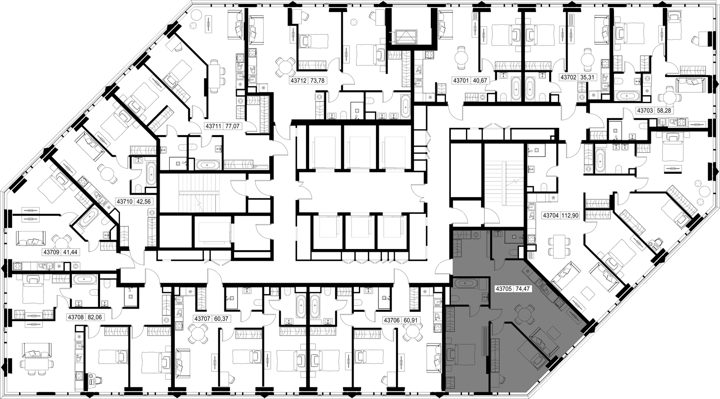 2-комнатная квартира, 74,5 м² — фото 2