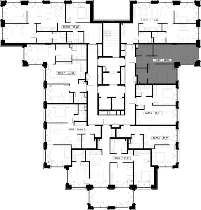 1-комнатная квартира, 48,9 м² — фото 2