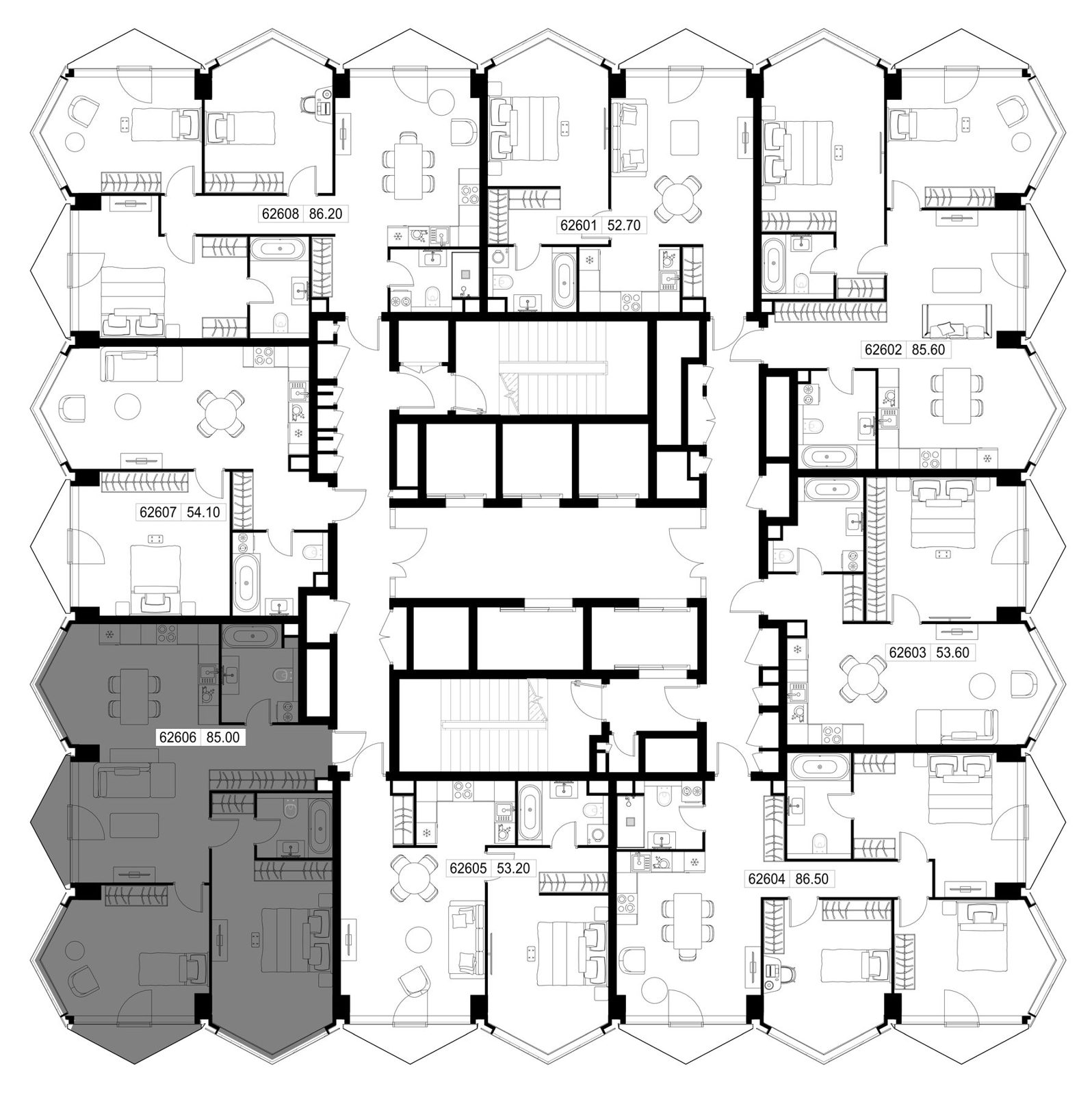 2-комнатная квартира, 85 м² — фото 2
