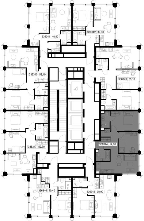 2-комнатная квартира, 54,8 м² — фото 2