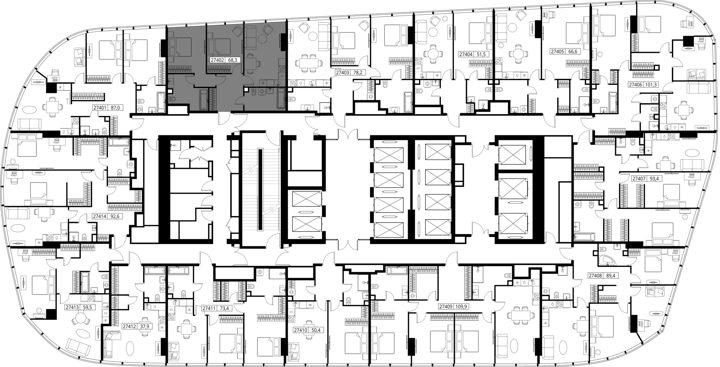 2-комнатная квартира, 68,3 м² — фото 2