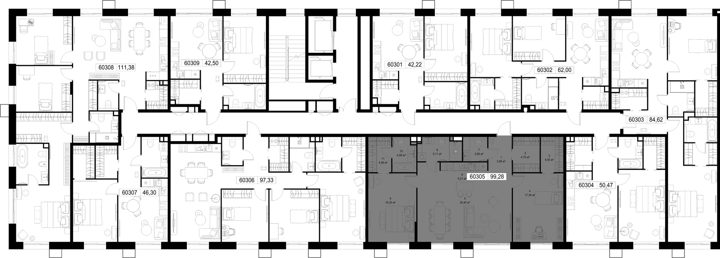 2-комнатная квартира, 99,3 м² — фото 3