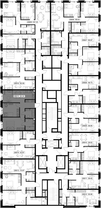 2-комнатная квартира, 62,2 м² — фото 2