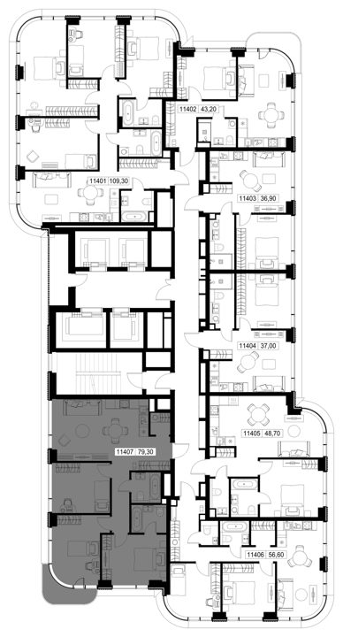 3-комнатная квартира, 79,3 м² — фото 2
