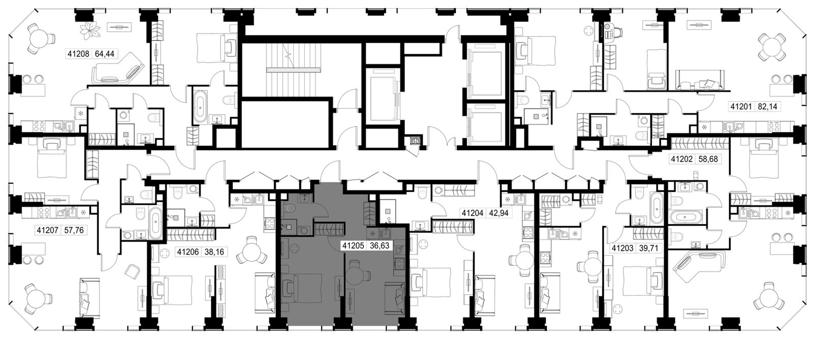 1-комнатная квартира, 36,6 м² — фото 2
