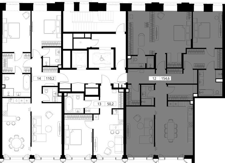2-комнатная квартира, 154,6 м² — фото 2