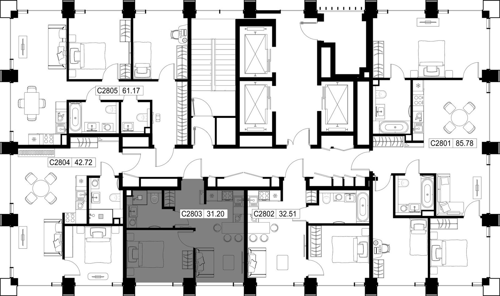 1-комнатная квартира, 31,2 м² — фото 2
