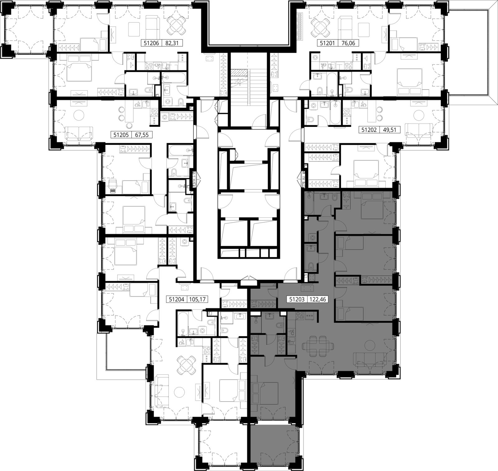 4-комнатная квартира, 122,5 м² — фото 2