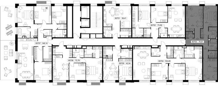 2-комнатная квартира, 76,8 м² — фото 2