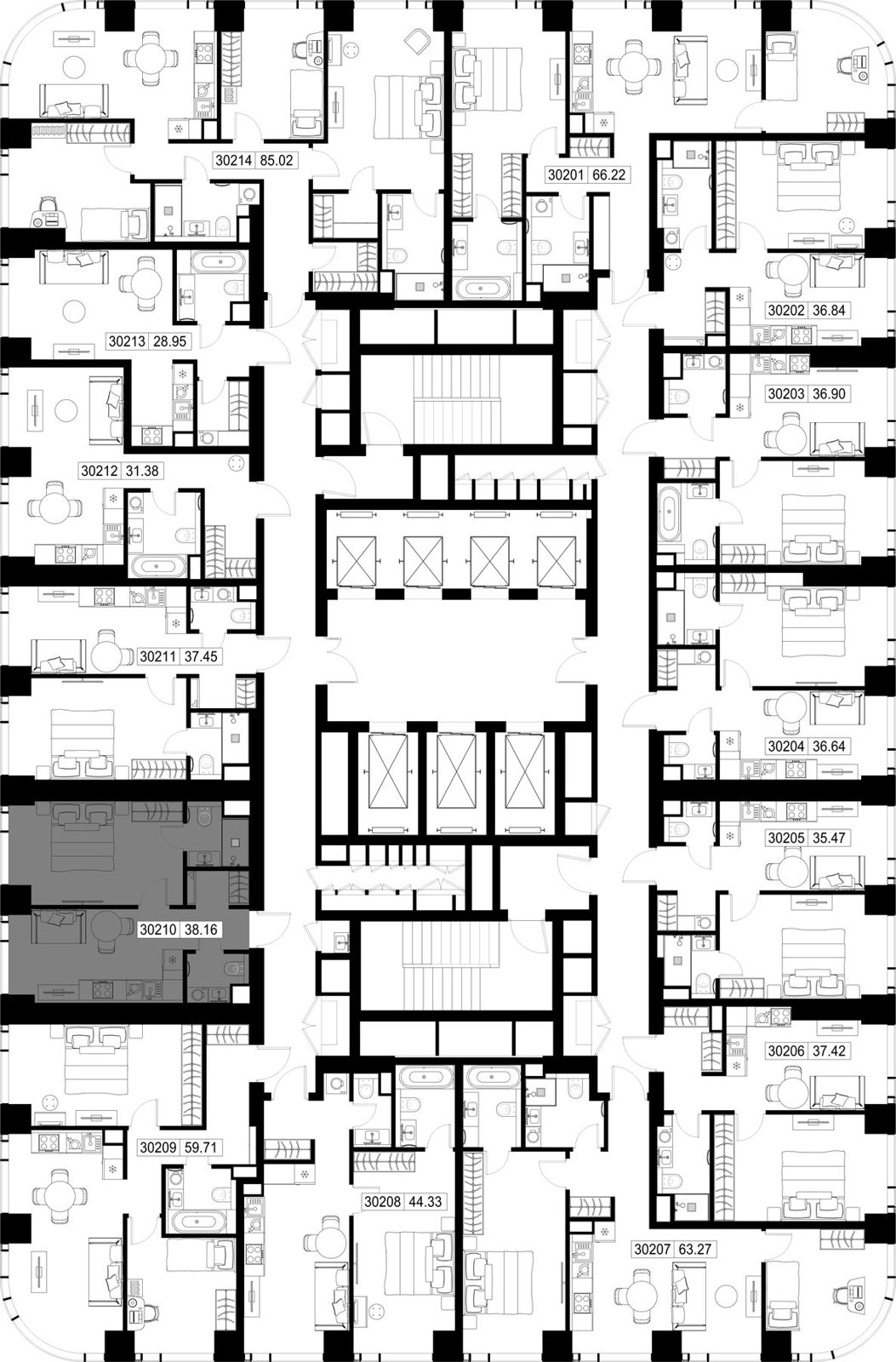 1-комнатная квартира, 38,2 м² — фото 2