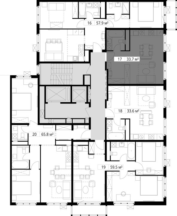 Квартира-студия, 33,7 м² — фото 2