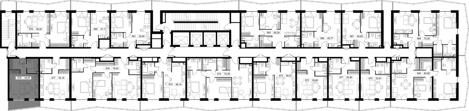 Квартира-студия, 35 м² — фото 2