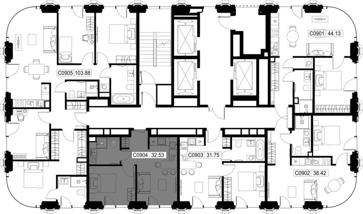 1-комнатная квартира, 32,5 м² — фото 2