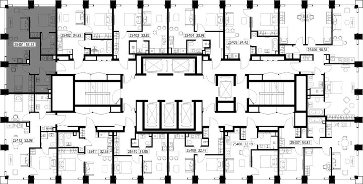 2-комнатная квартира, 53,2 м² — фото 2