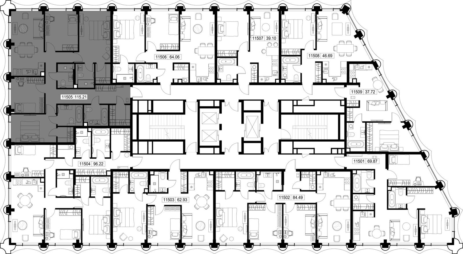 4-комнатная квартира, 115,2 м² — фото 2