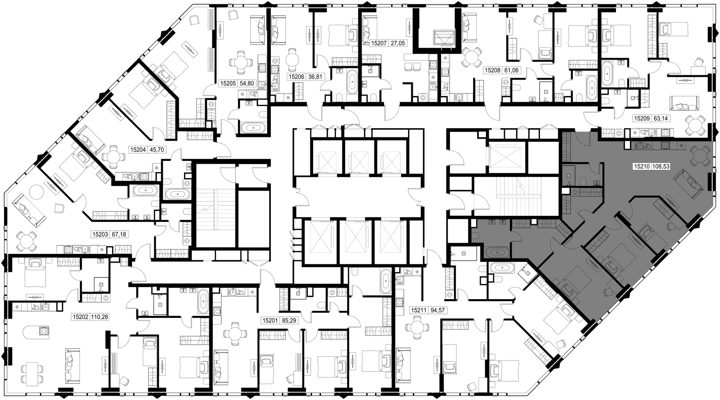 3-комнатная квартира, 108,5 м² — фото 3