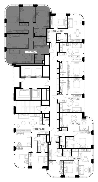 4-комнатная квартира, 109,5 м² — фото 2