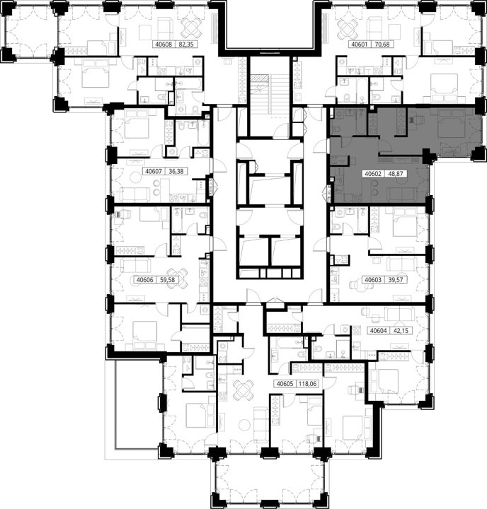 1-комнатная квартира, 48,9 м² — фото 2