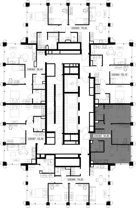 2-комнатная квартира, 54,8 м² — фото 2