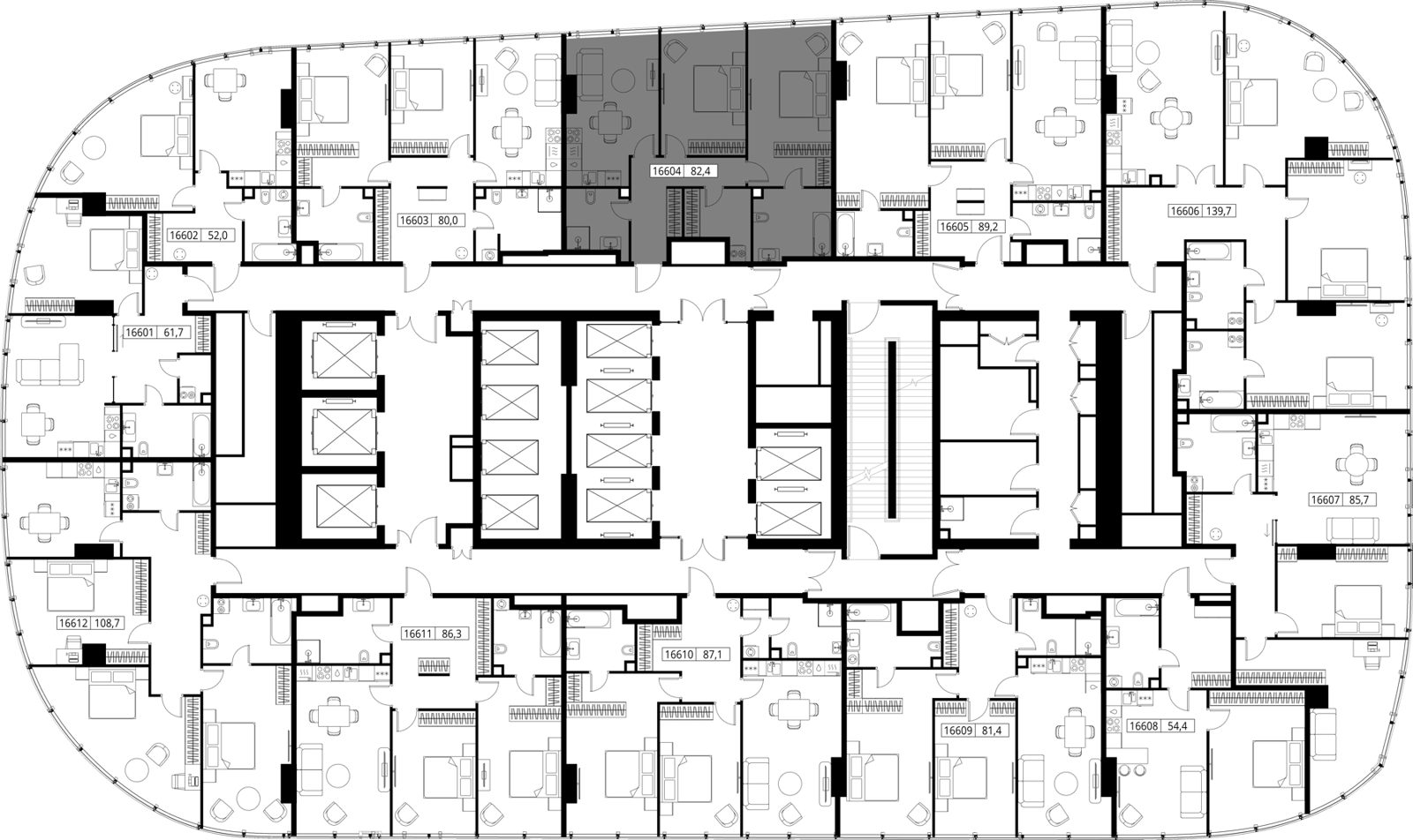 2-комнатная квартира, 82,4 м² — фото 2