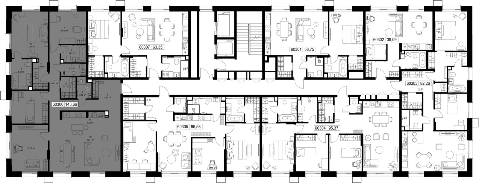4-комнатная квартира, 143,7 м² — фото 2