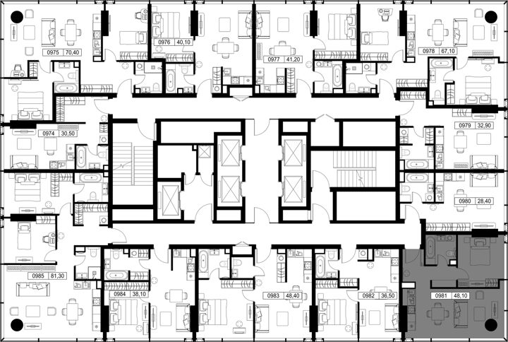 1-комнатная квартира, 48,1 м² — фото 2