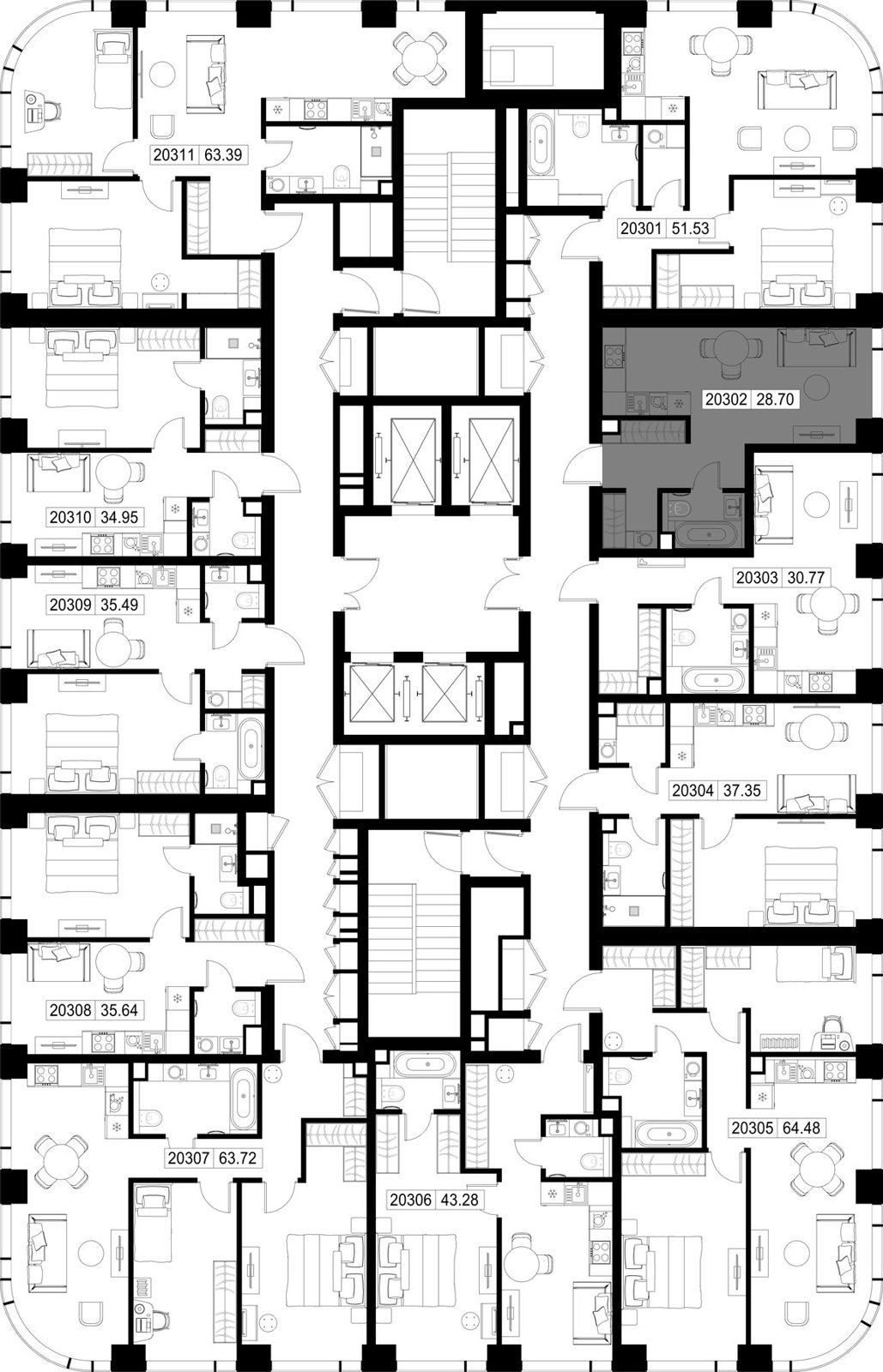 Квартира-студия, 28,7 м² — фото 2
