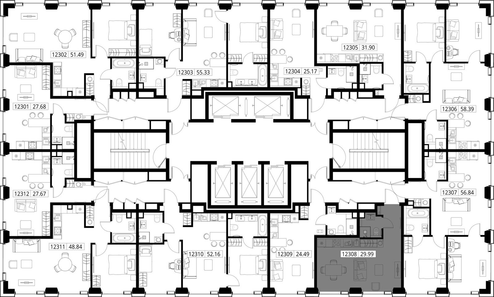 Квартира-студия, 30 м² — фото 2