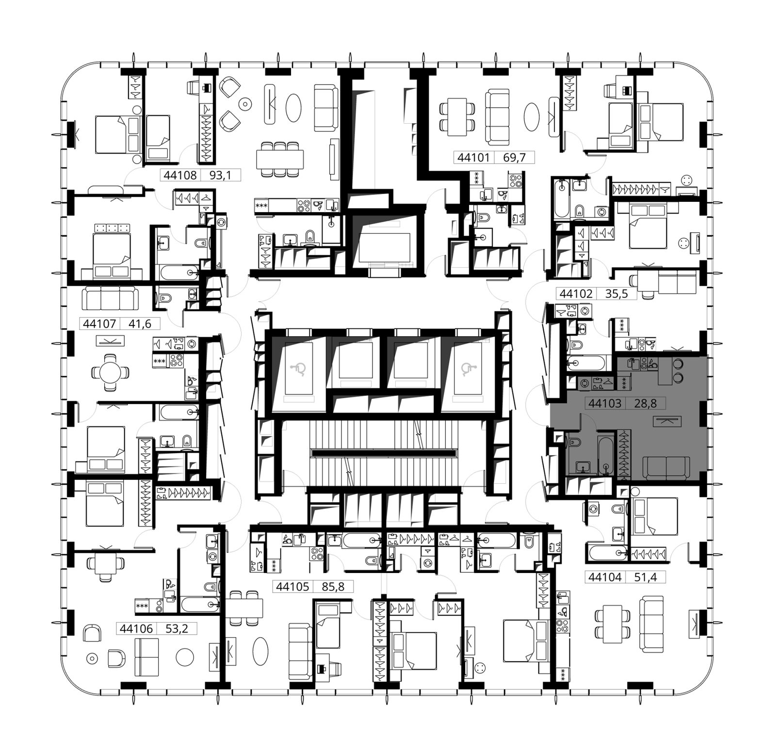 Квартира-студия, 28,8 м² — фото 2
