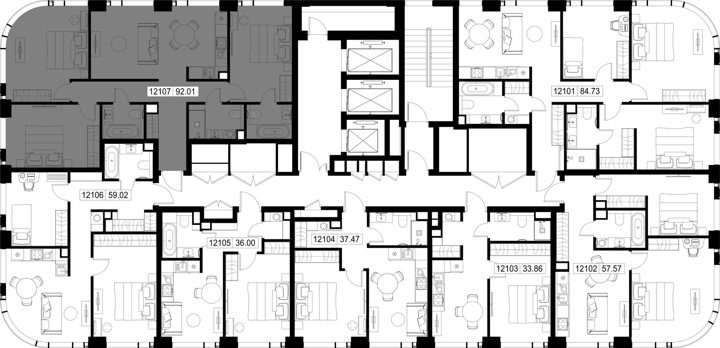 3-комнатная квартира, 92 м² — фото 2