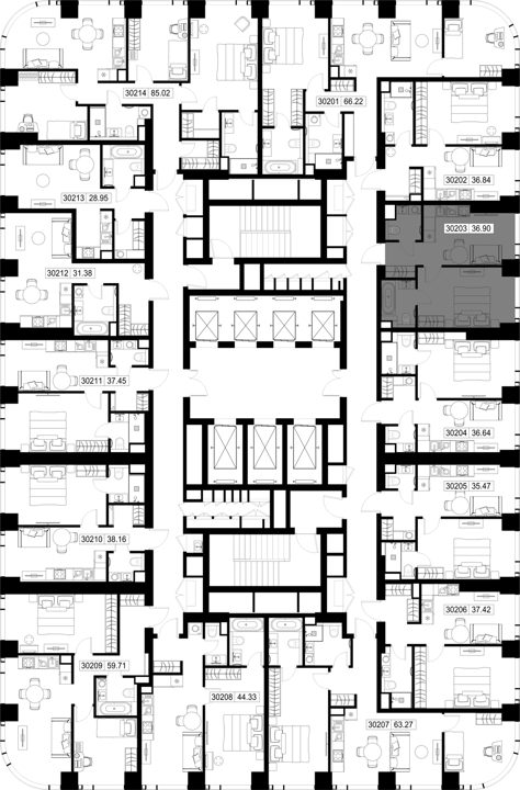 1-комнатная квартира, 36,9 м² — фото 2