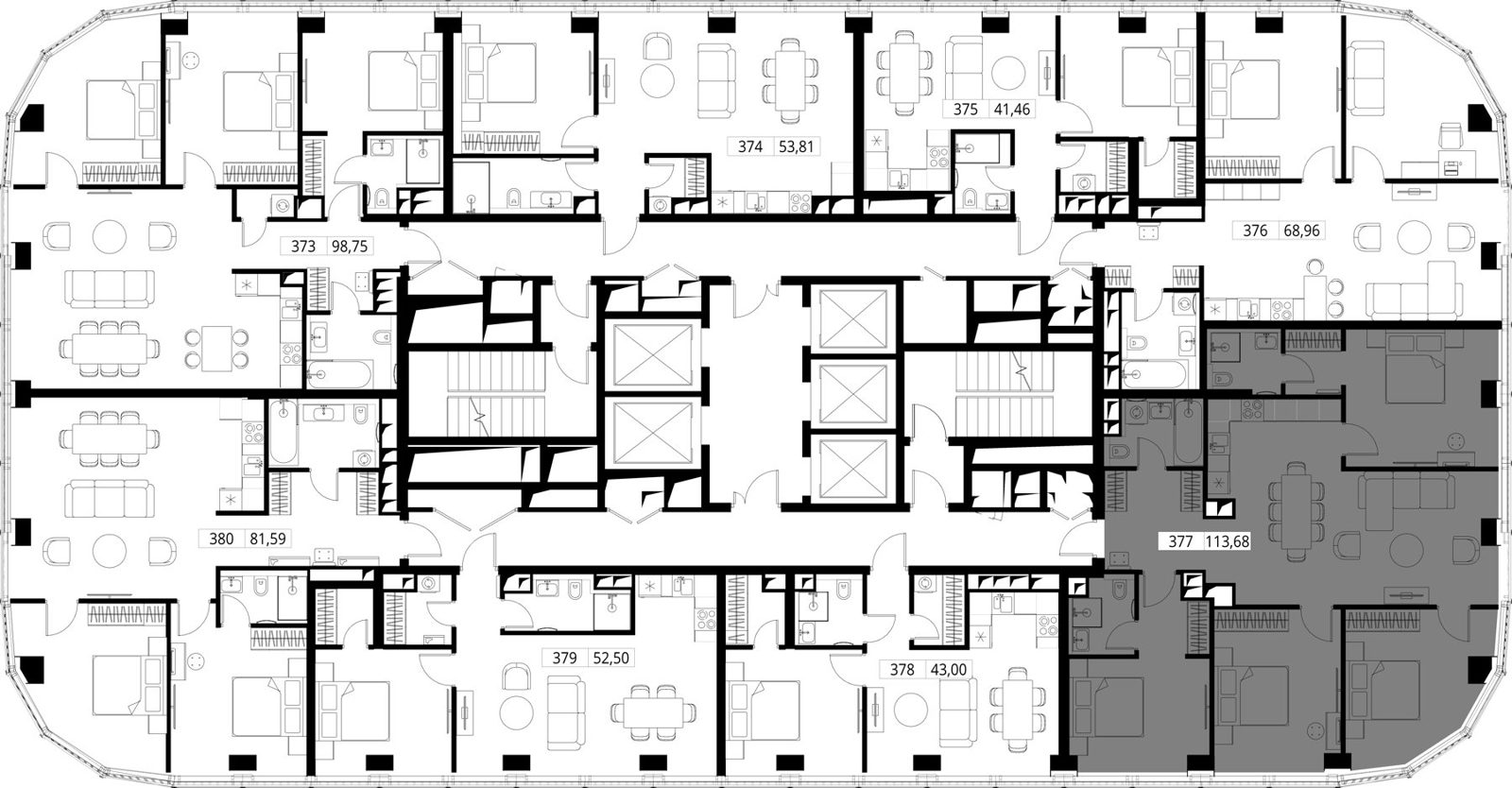 4-комнатная квартира, 114,3 м² — фото 2