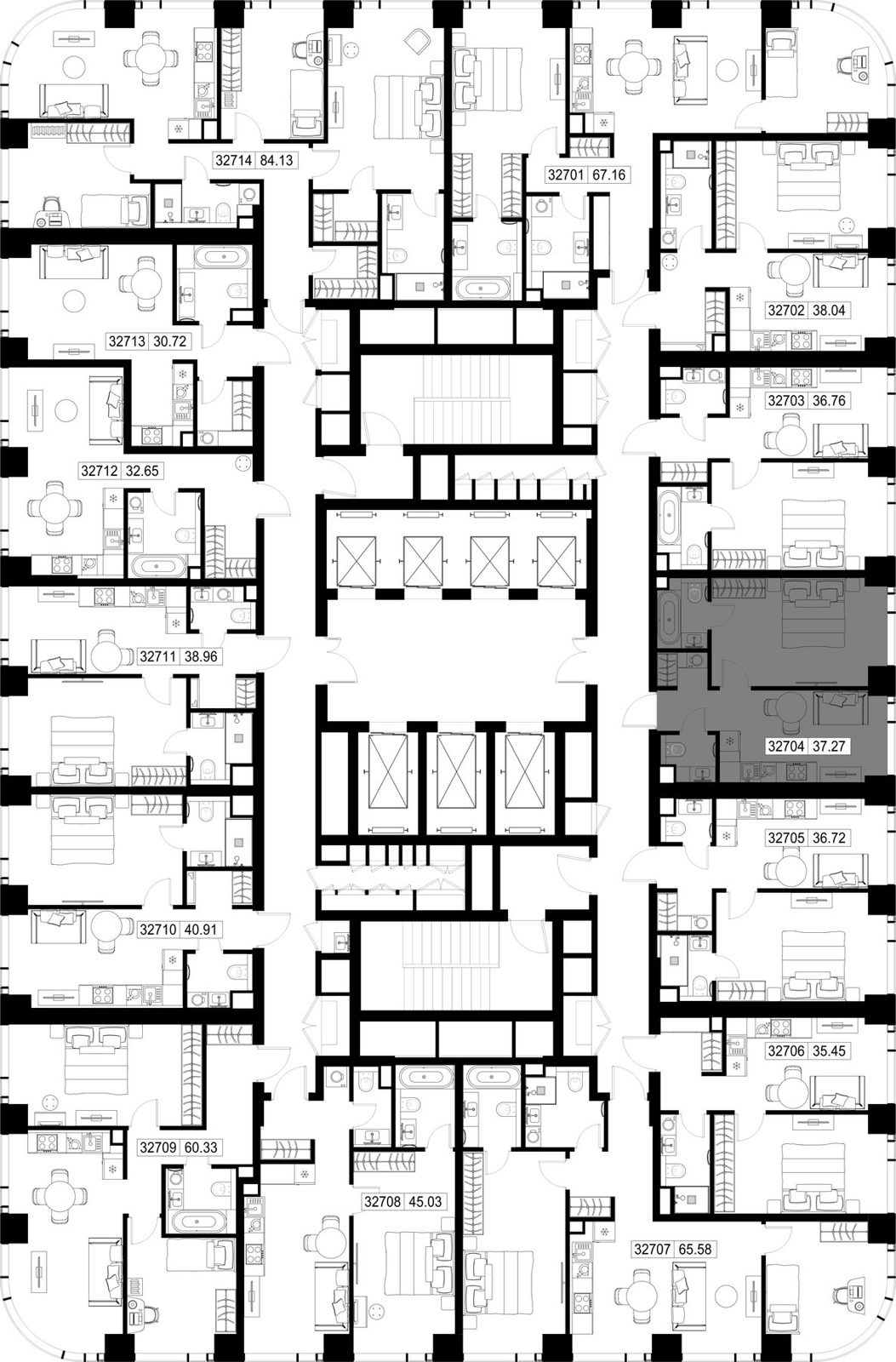 1-комнатная квартира, 37,3 м² — фото 2